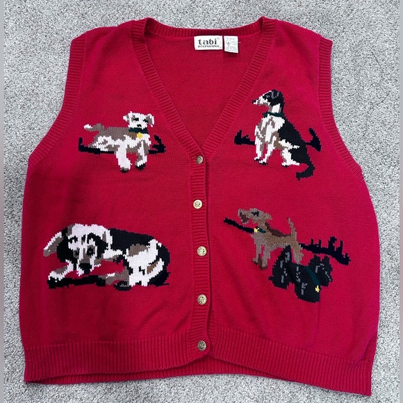Tabi Sweaters - Vintage Tabi graphic sweater vest